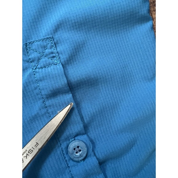 Duluth‎ Trading Shirt Mens Large Blue CoolPlus Action Fishing Hiking Outdoor L/S - Picture 4 of 8